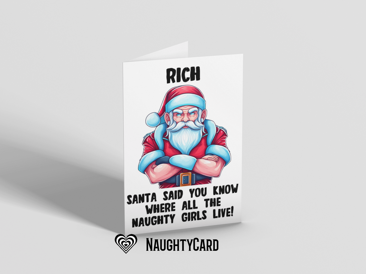 Santa Sad Christmas Card