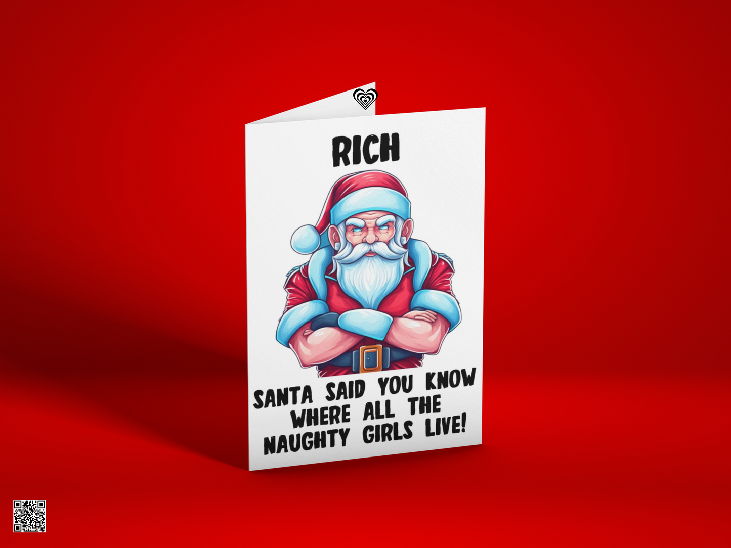 Santa Sad Christmas Card