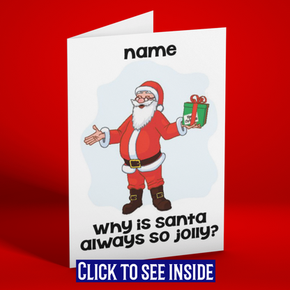 Funny Christmas Card from Naughty Card