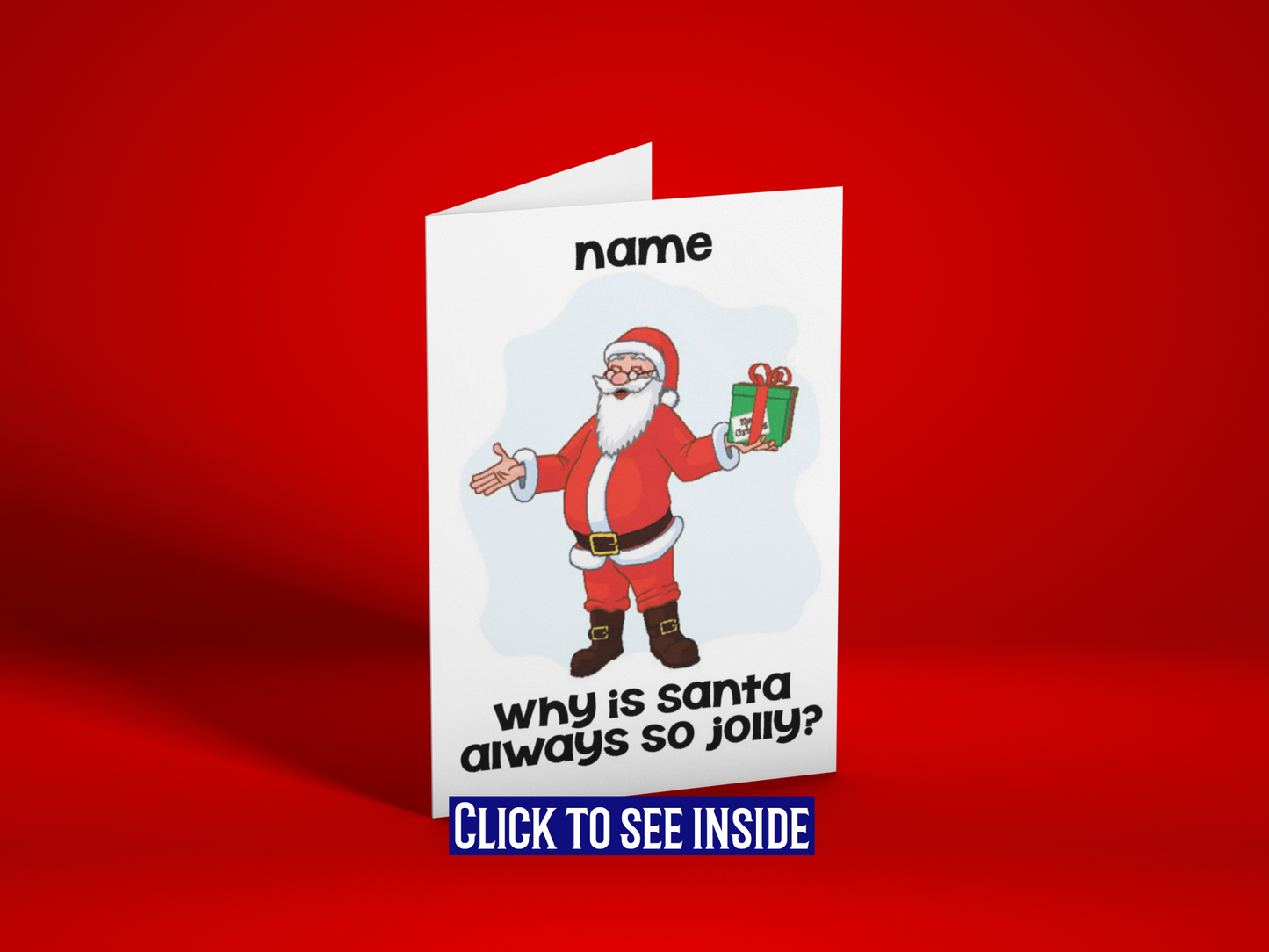 Jolly Santa Christmas Card