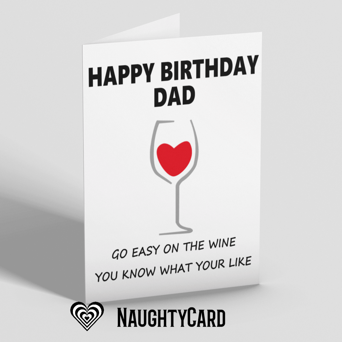 Personalised Go Easy On The Wine Card