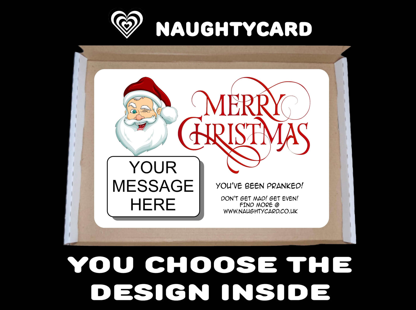 Merry Christmas prank post inside view from naughtycard.