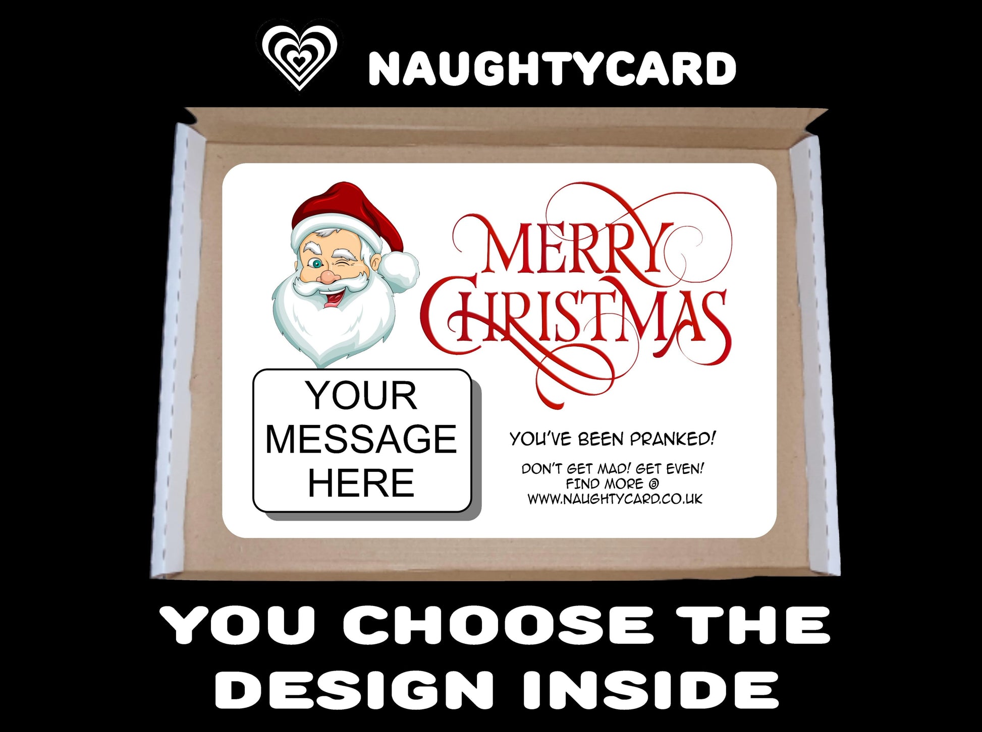 Merry Christmas prank post inside view from naughtycard.