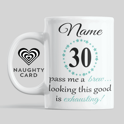 Birthday Mug Gift, From NaughtyCard, Personalised Gift, any name, any age, Birthday Gift 