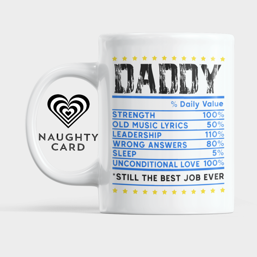 Daddy Mug, Dad Gift, Fathers Day Gift, White Mug With Saying About Dad