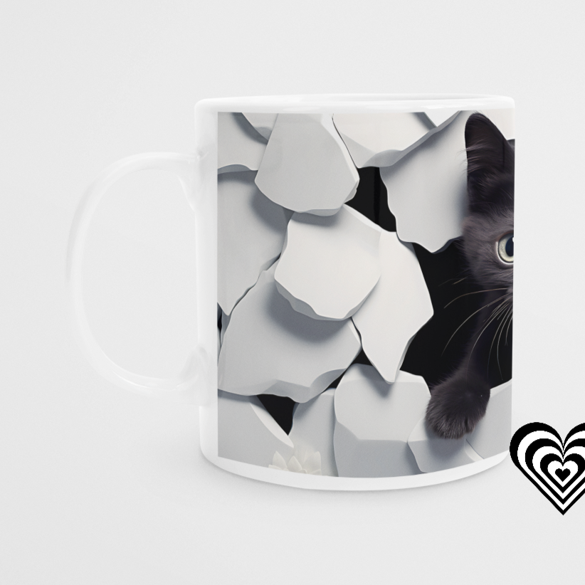 Kitty Personalised 3d cat mug from naughtycard. Chritmas Gift, Birthday Gift, Secret Santa, New Trending, 3d art