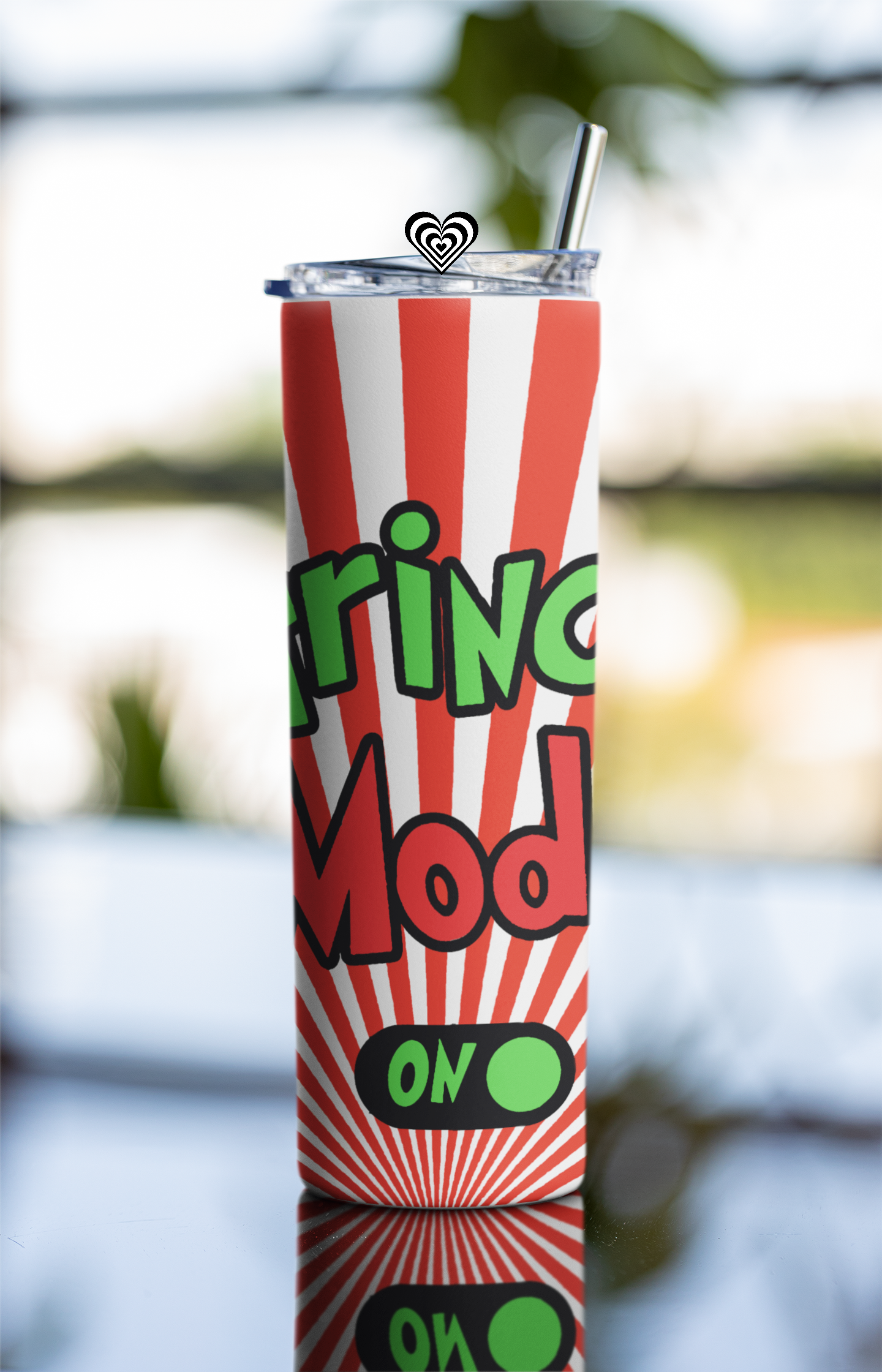 Grinch Mode Thermal Skinny Tumbler