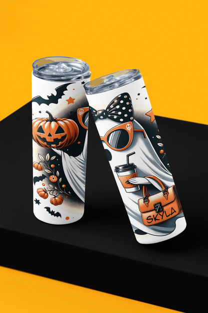 Boo Basket Personalised Thermal Skinny Tumbler