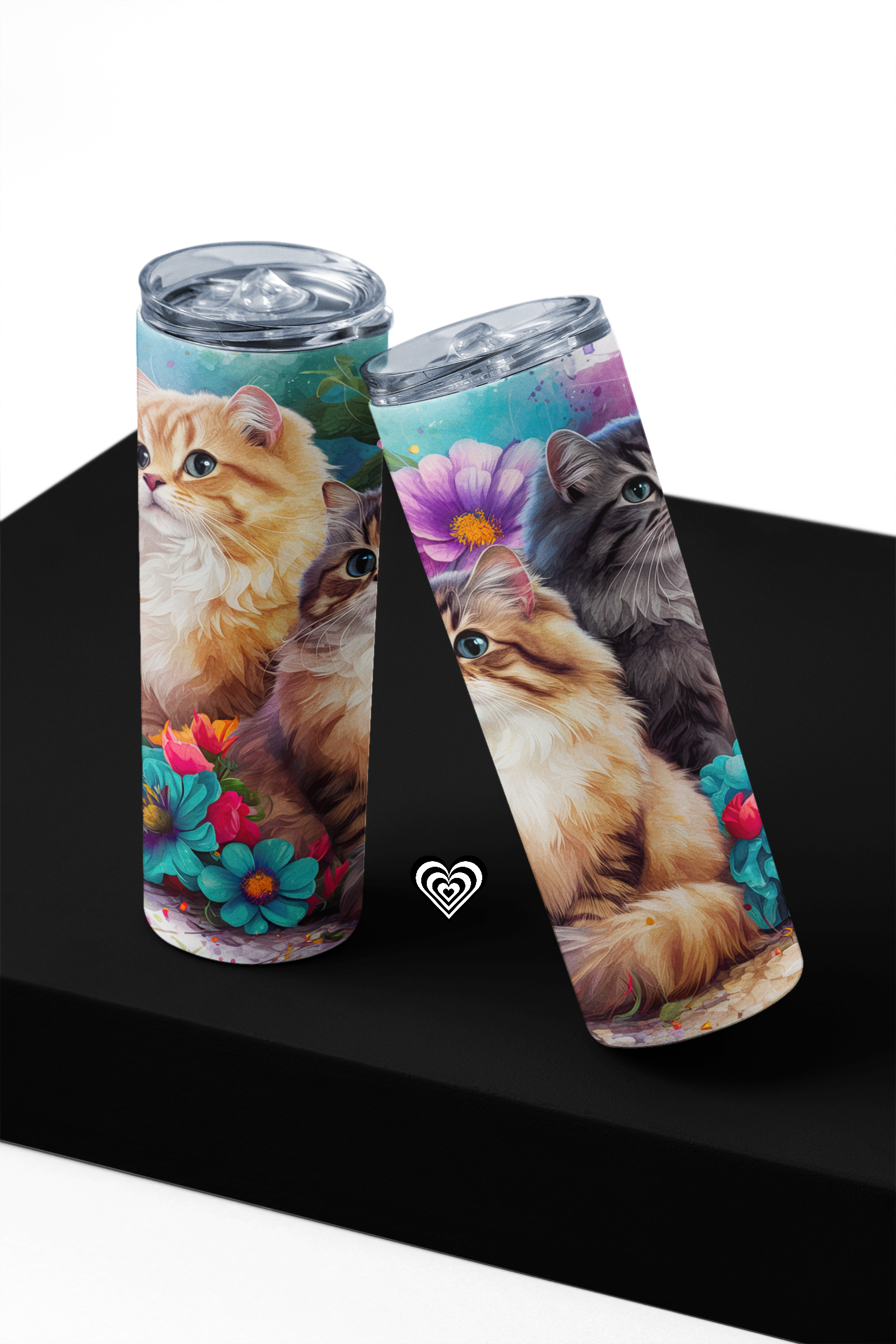 Cats Thermal Skinny Tumbler Personalised