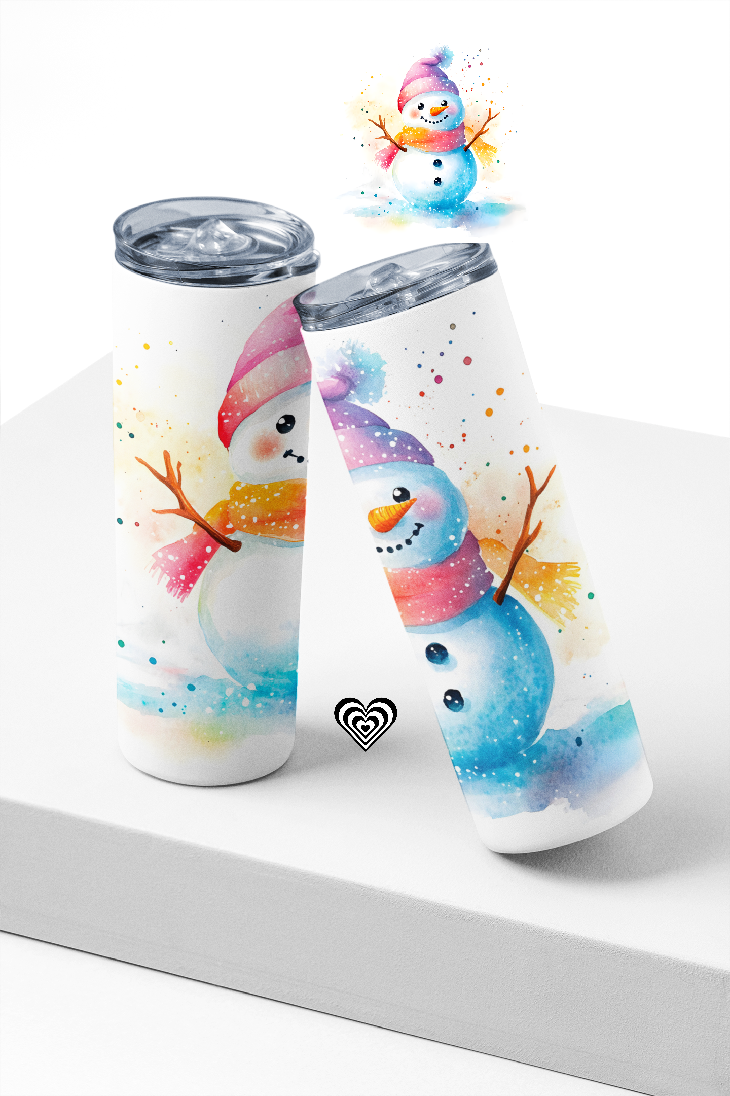 Snowman Thermal Skinny Tumbler