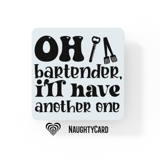 Funny Novelty Glass Coaster, Home Bar Gift, New Home Gift,