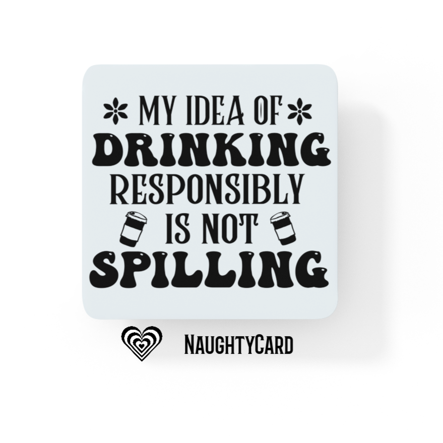 Funny Birthday Gift - Glass Coaster From Naughty Card - A Touch Of Glass