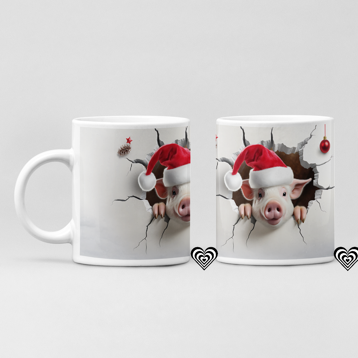 Piggy Christmas 3D Mug