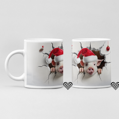 Piggy Christmas 3D Mug