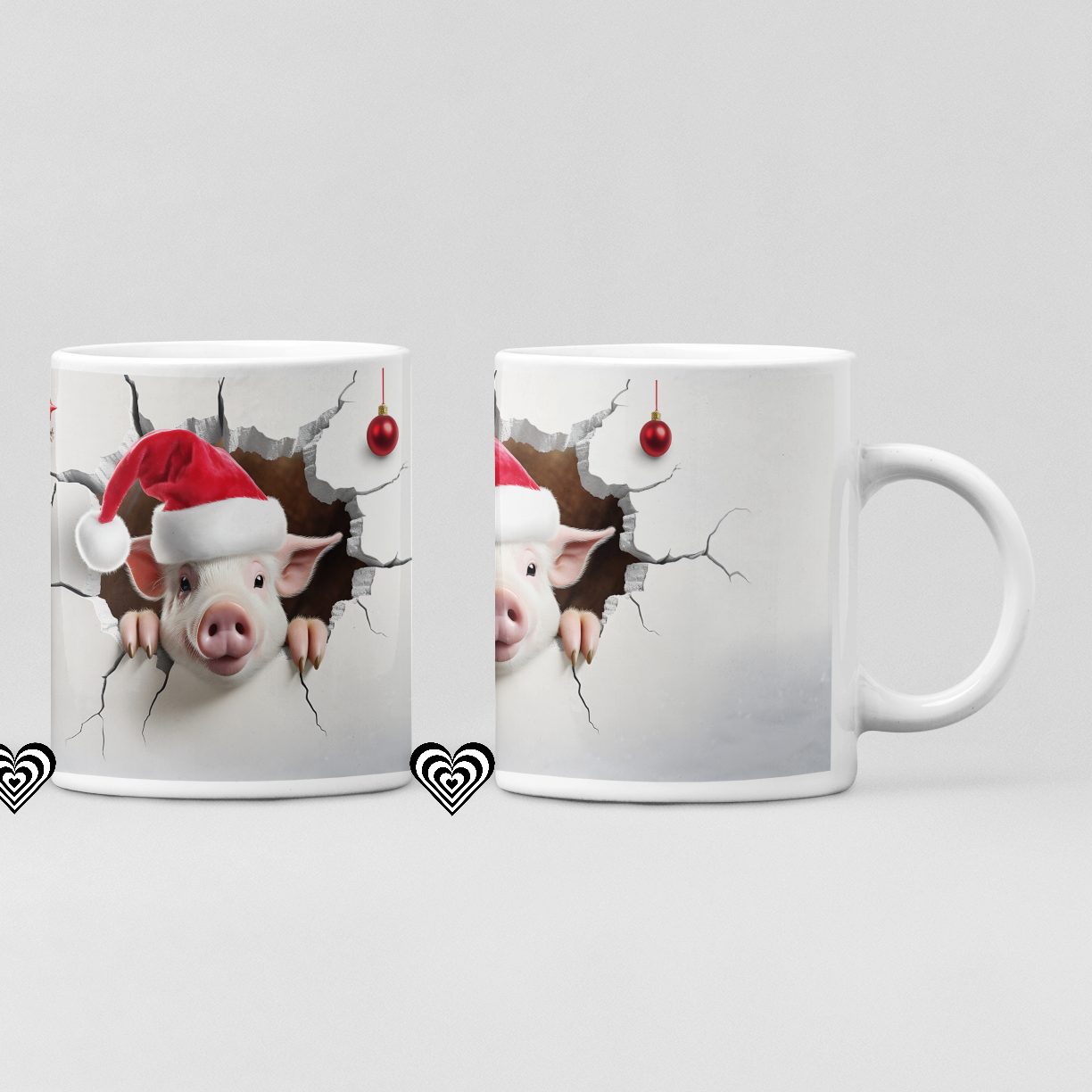 Piggy Christmas 3D Mug