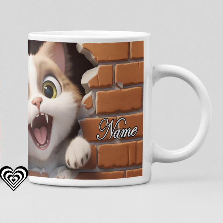 Surprise Cat 3D Mug