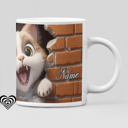 Surprise Cat 3D Mug