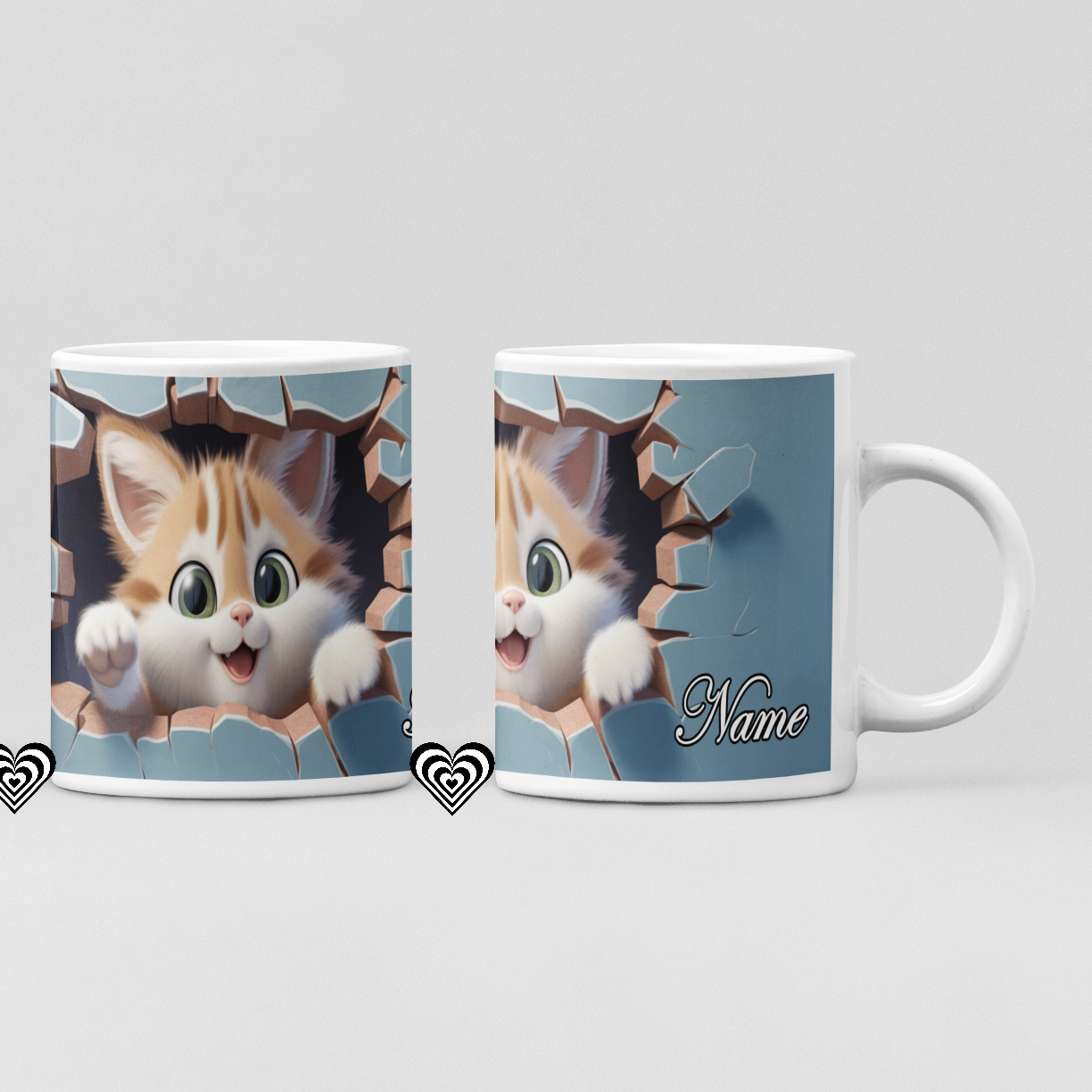 Cute Cat 3D Mug