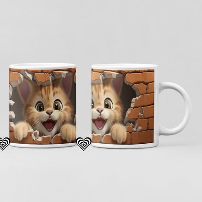 Funny Cat 3D Mug