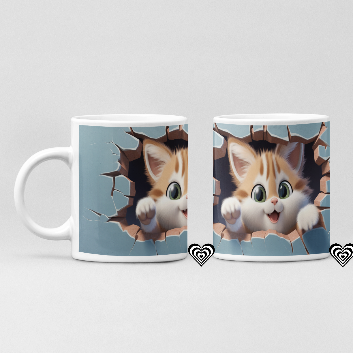 Cute Cat 3D Mug