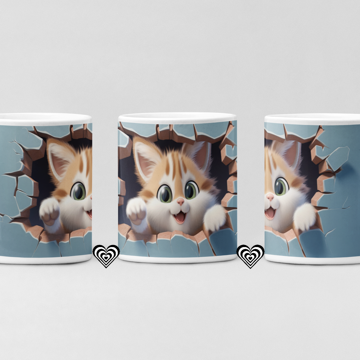 Cute Cat 3D Mug