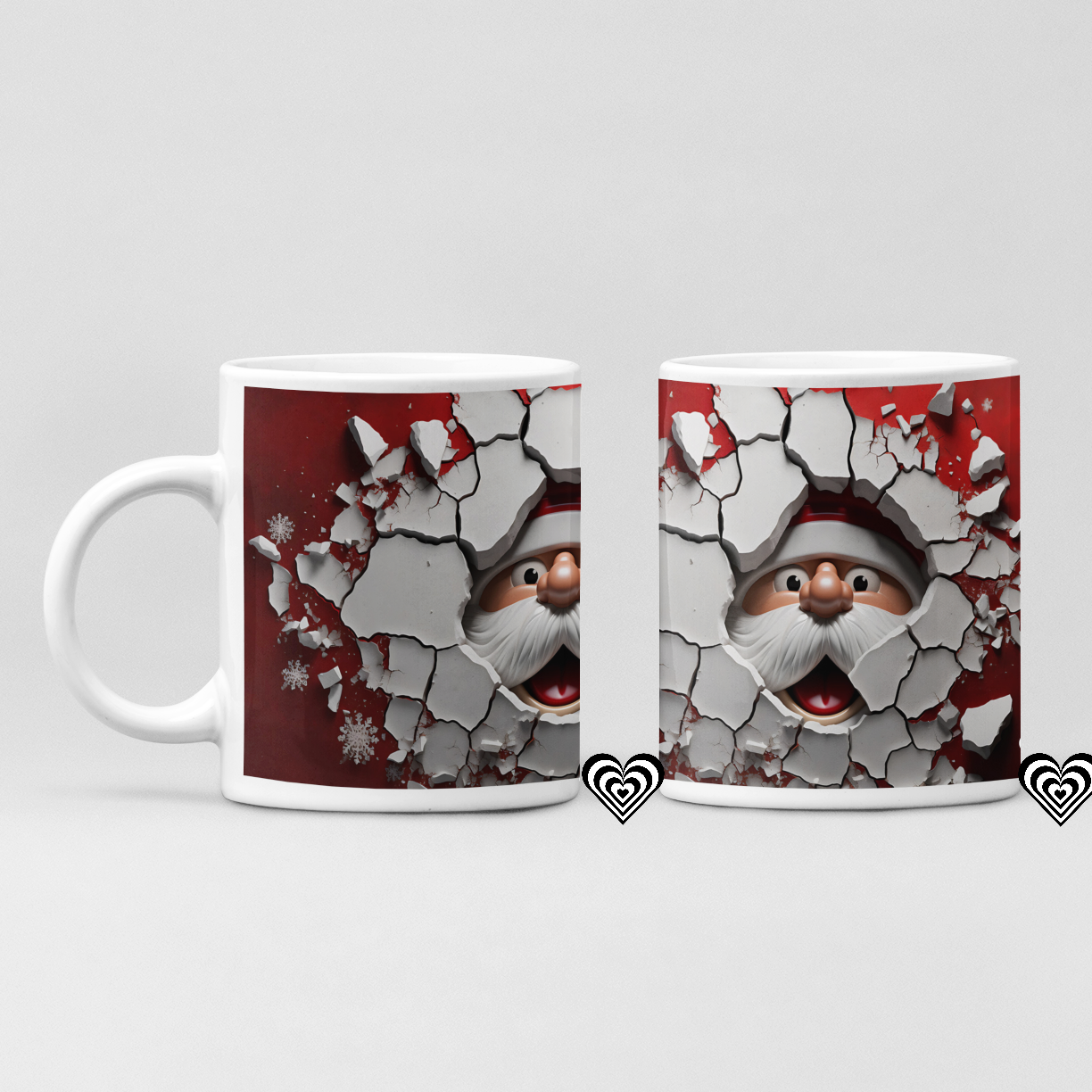 Smiling Santa 3D Mug