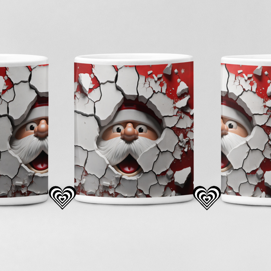 Smiling Santa 3D Mug