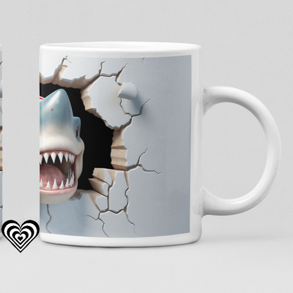 Shark Christmas 3D Mug