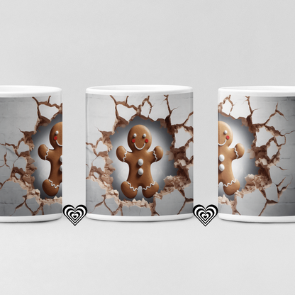 Gingerbread Man Christmas 3D Mug G3