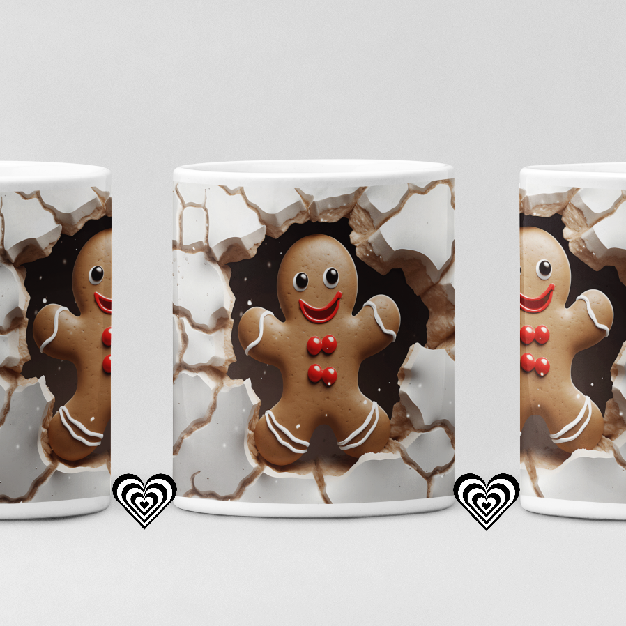 Gingerbread Man Christmas 3D Mug G2