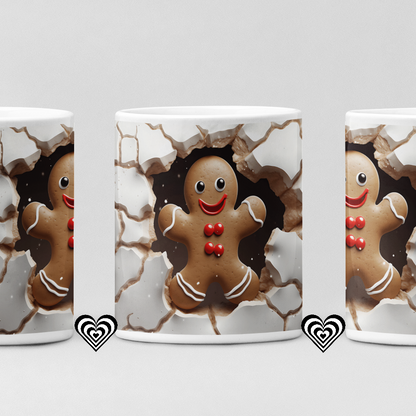 Gingerbread Man Christmas 3D Mug G2