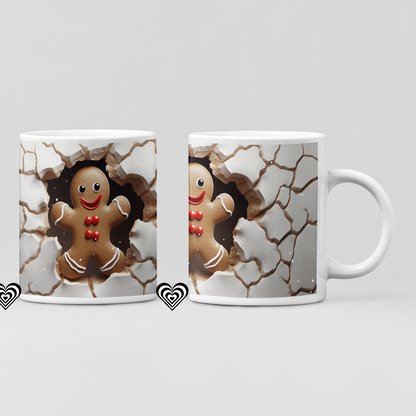 Gingerbread Man Christmas 3D Mug G2