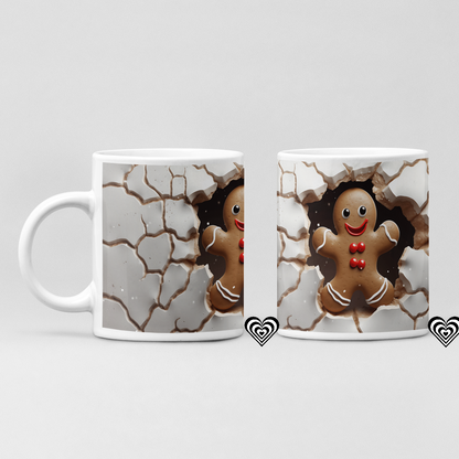 Gingerbread Man Christmas 3D Mug G2