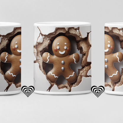 Gingerbread Man Christmas 3D Mug G1