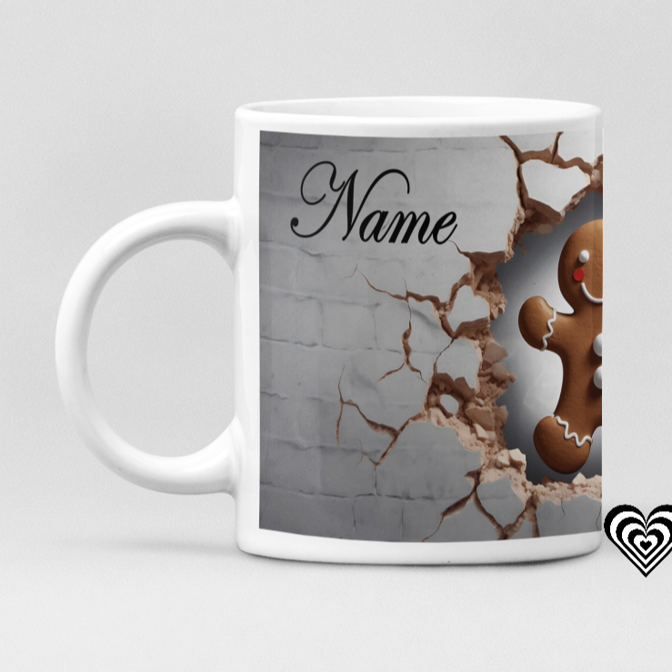 Gingerbread Man Christmas 3D Mug G3