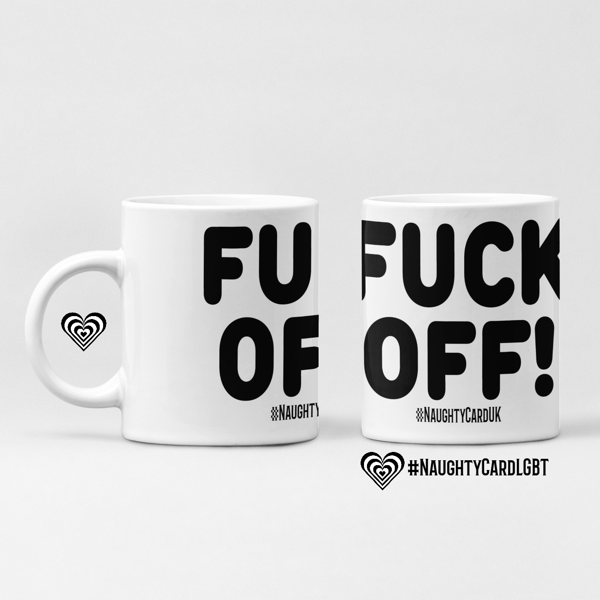 F off mug left view