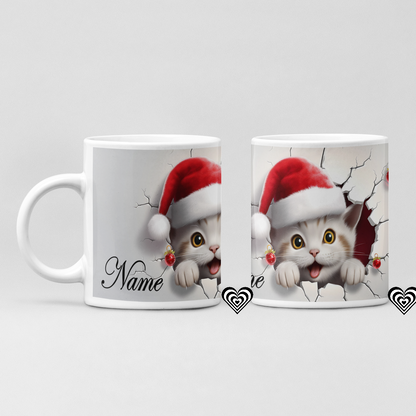 Christmas Kitty 3D Mug