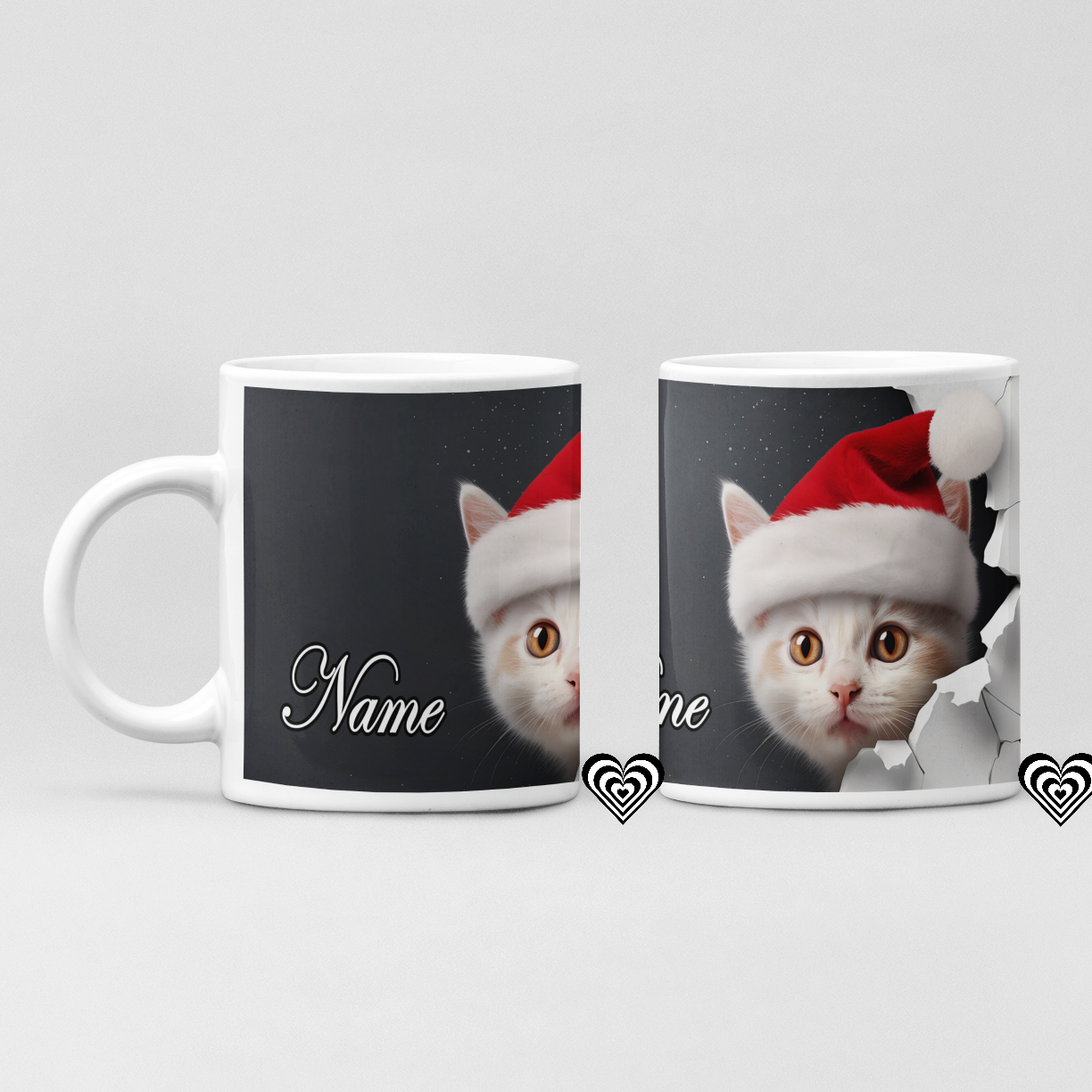 Christmas Cat 3D Mug