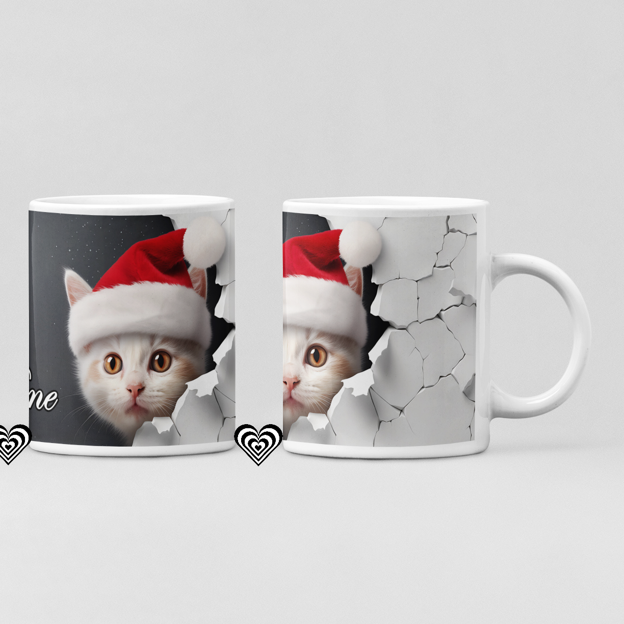 Christmas Cat 3D Mug