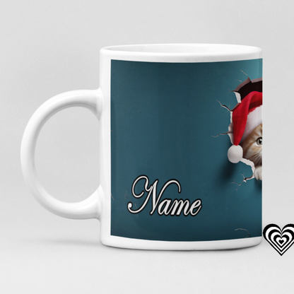 Christmas Cute Kitty 3D Mug