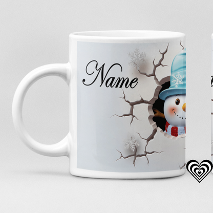 Snowman Christmas 3D Mug