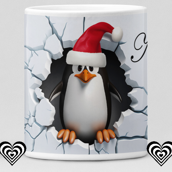 Penguin Christmas 3D Mug