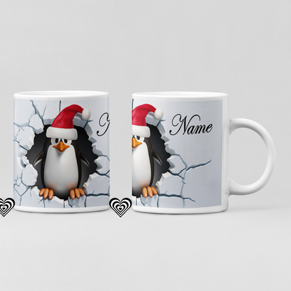 Penguin Christmas 3D Mug