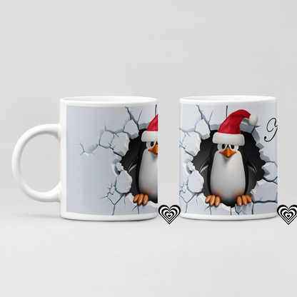 Penguin Christmas 3D Mug