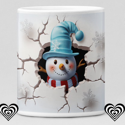 Snowman Christmas 3D Mug