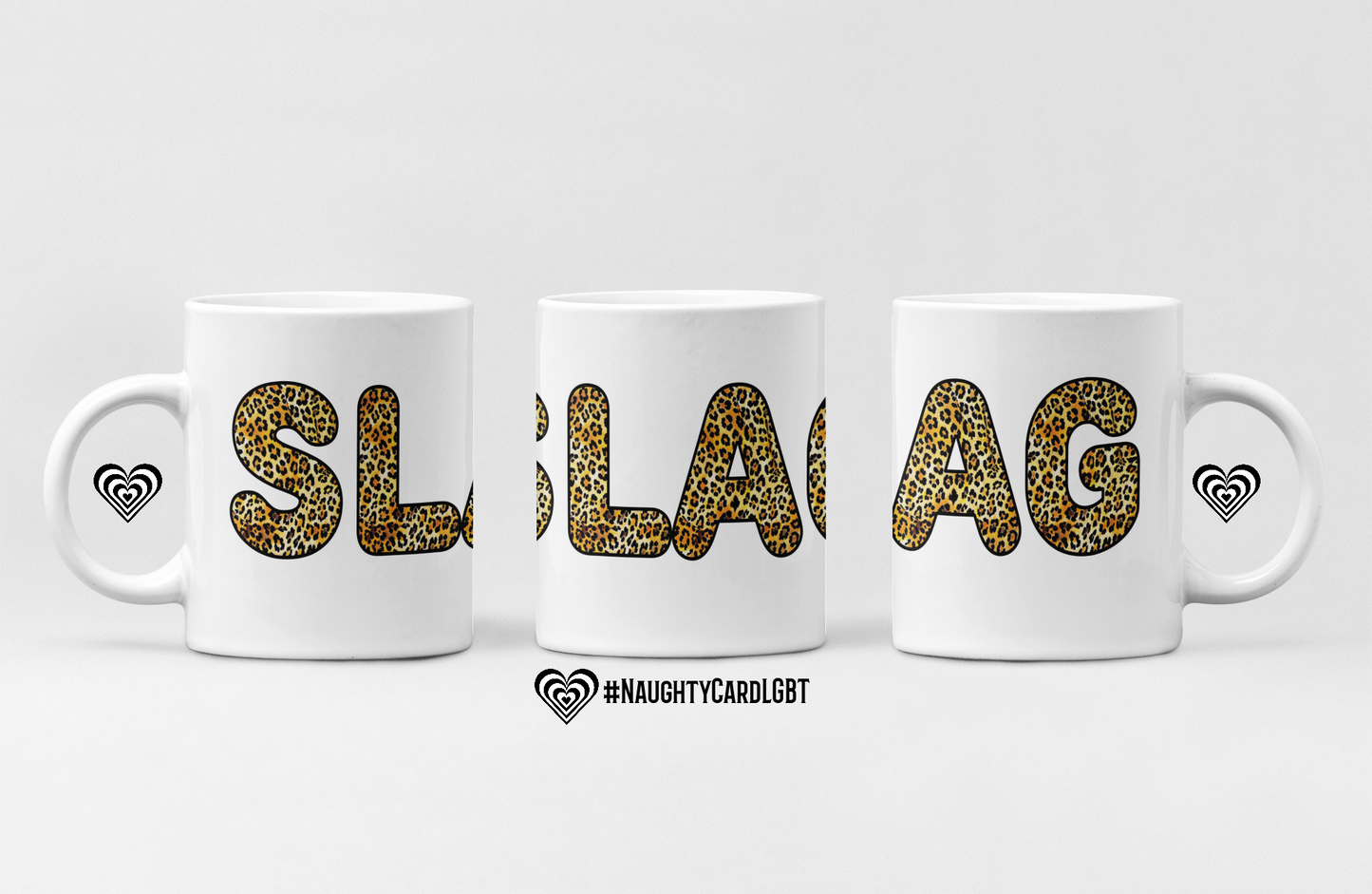 Adult Slag Mug - Leopard print - Funny rude Mug from Naughty Card Naughtycarduk