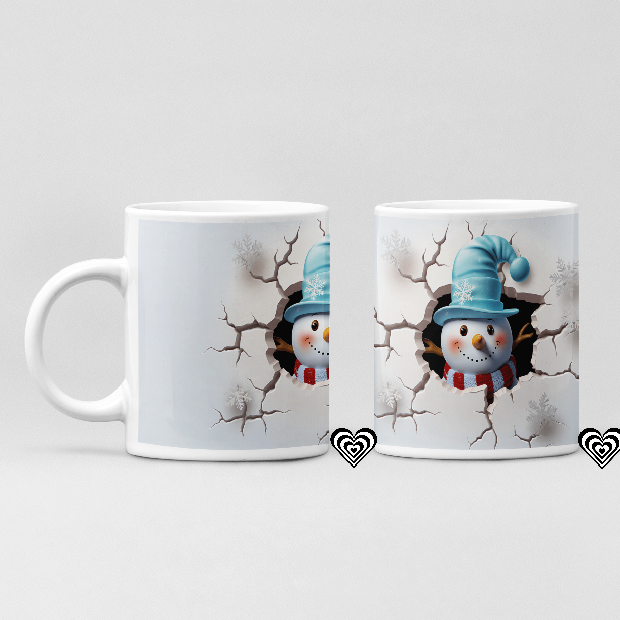 Snowman Christmas 3D Mug