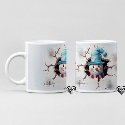 Snowman Christmas 3D Mug