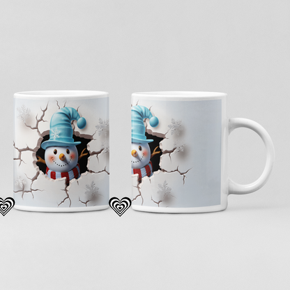 Snowman Christmas 3D Mug