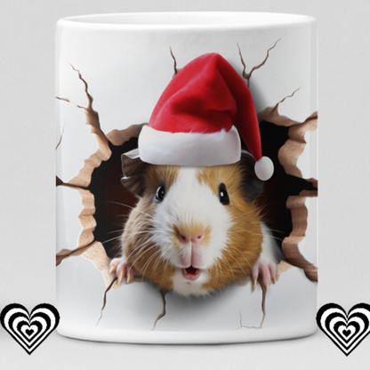 Christmas Guinea Pig 3D Mug